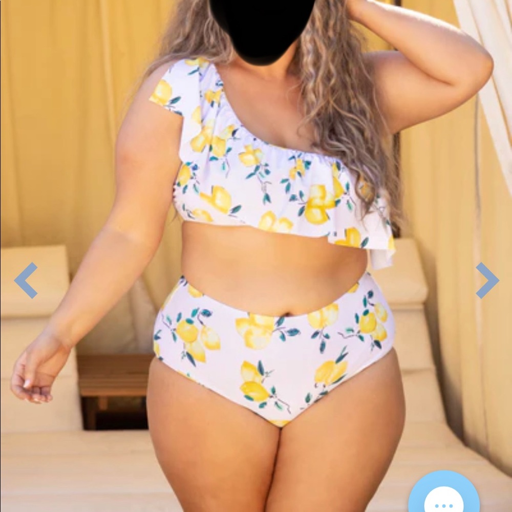 Lemon Print Swim Suit
